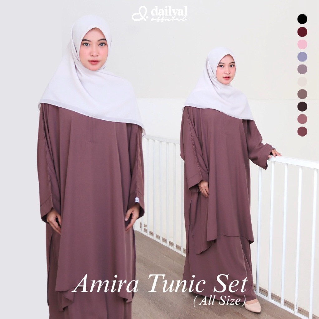 DAILYAL - Amira Tunik Set (atasan tunik batwing dan rok)