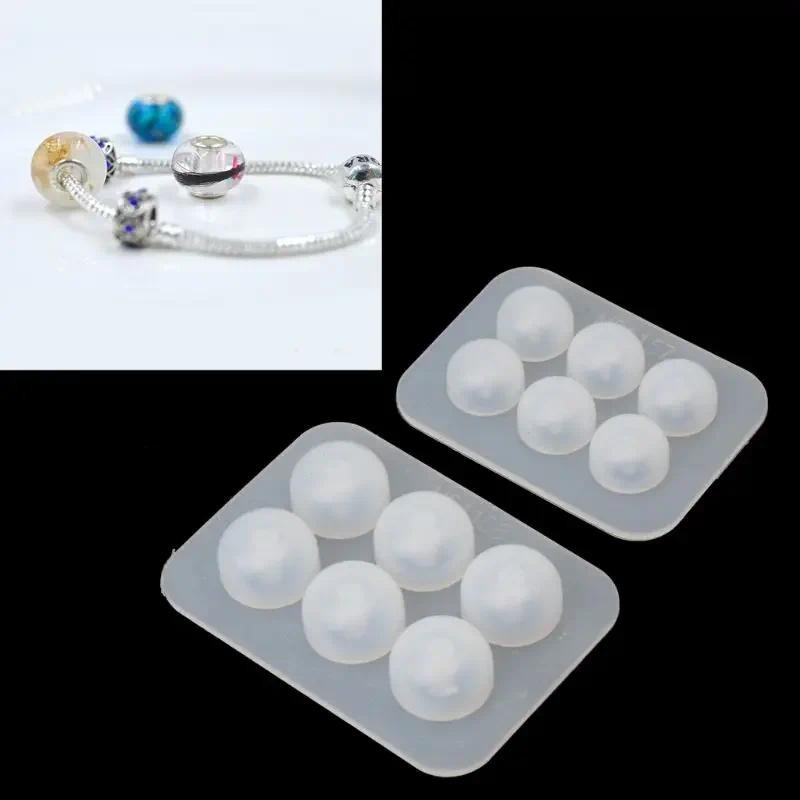 

10MM Epoxy Resin Molds Big Hole Bead Silicone Mold Fit For Add-a-Bead Bracelet DIY Resin Jewelry Making