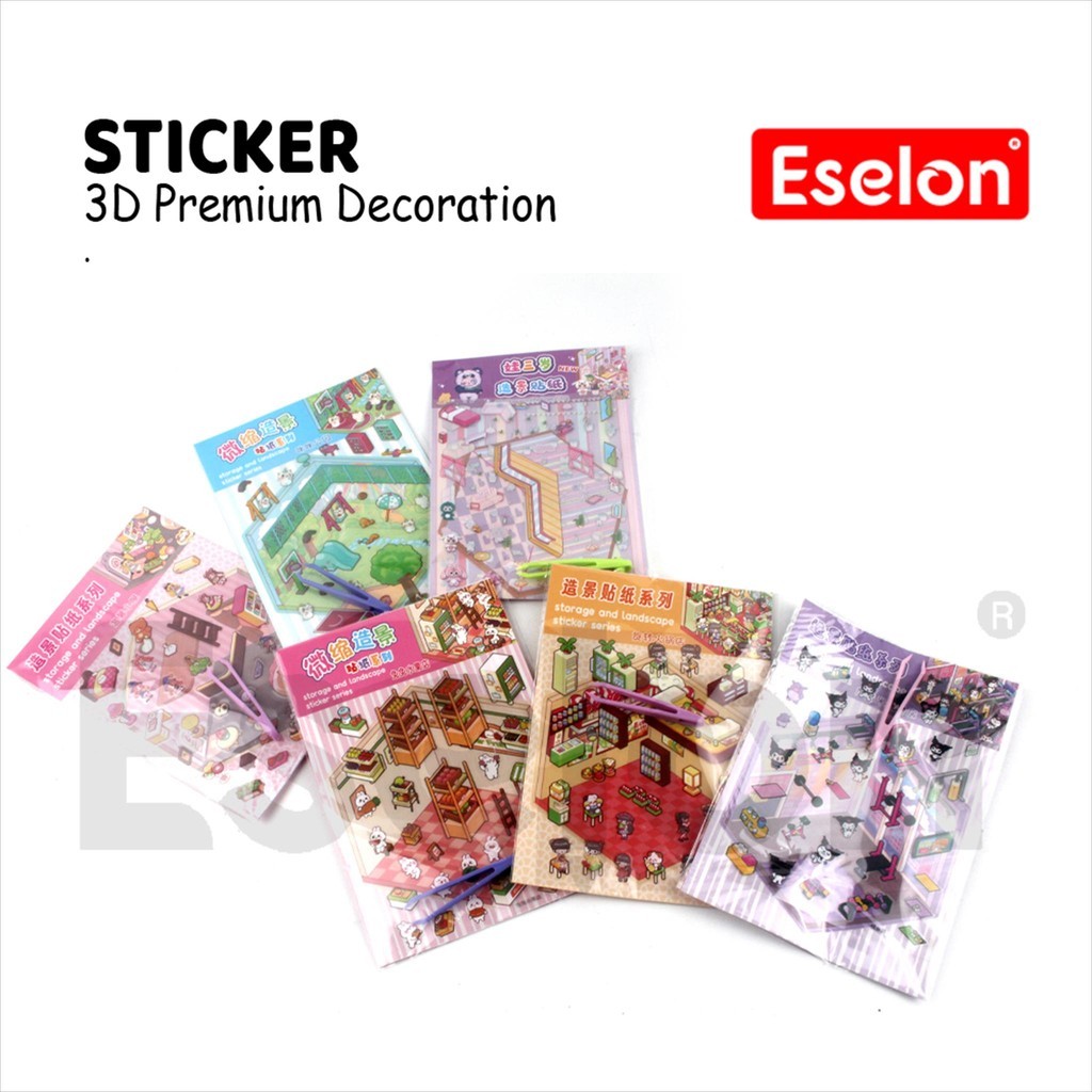 

♚1lembar Stiker 3D KARAKTER / 1pcs Stiker 3D Decoration♚