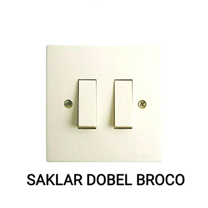 Saklar Broco 2 gang Saklar tanam Broco 2 gang Saklar Seri Saklar Ganda Broco saklar Inbow IB Broco