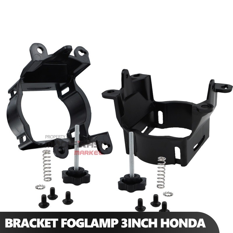BOBUNSHOP  Dudukan Foglamp Honda Universal Bracket Foglamp BILED Honda 3 inch Universal Baut Atur Ke