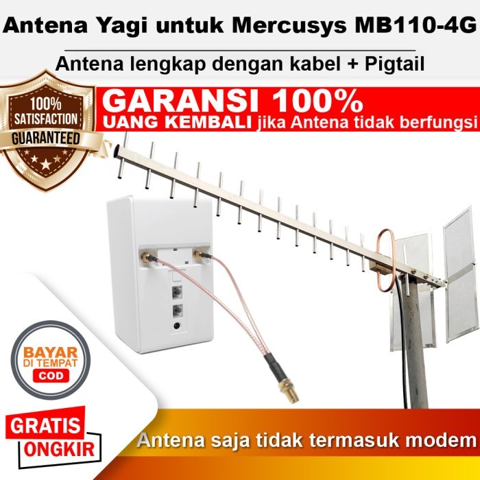 Antena Penguat Sinyal Modem Router Mercusys MB110-4G Yagi Extreme 3 | Toko Antena Yagi Jogja