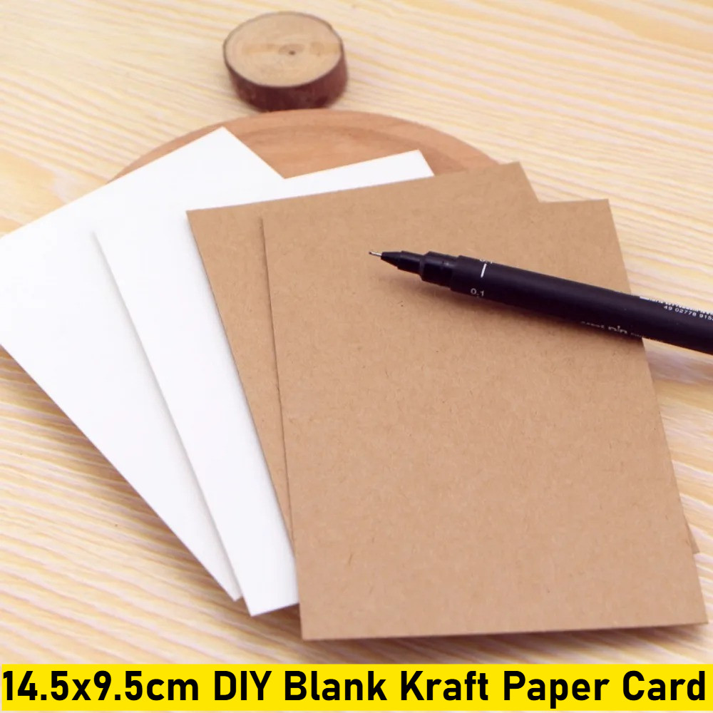 

10/25/50pcs 14.5x9.5cm Kraft Paper Card DIY Blank Paper Greeting Card Gift Packing Cardboard Paper Postcard Hand Drawn Doodles