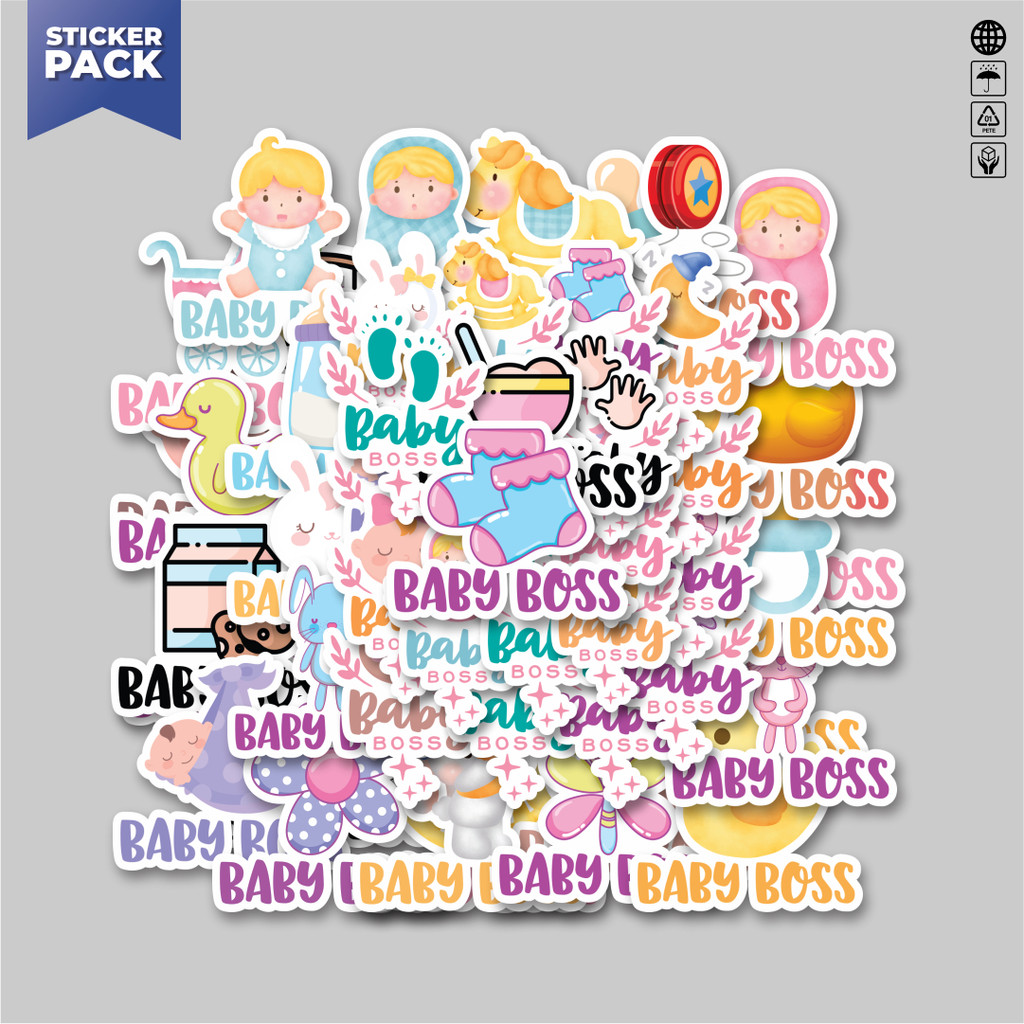 

[100PCS]Stiker Pack Stiker Aesthetic Series Baby Boss Aesthetic Vinyl Anti Air Dekorasi Sticker Laptop Buku Journal Koper Helm Casing HP Gitar Helm Skateboard