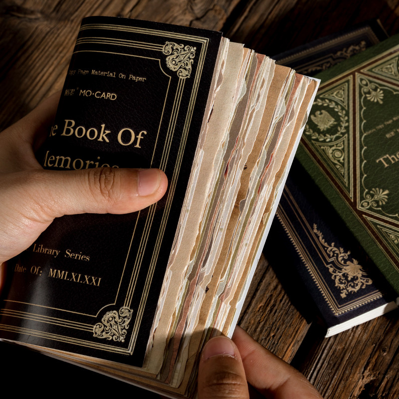 

60 pcs Retro traces book page material paper series tore up old book pages Text plants old Newspaper decorative material paper