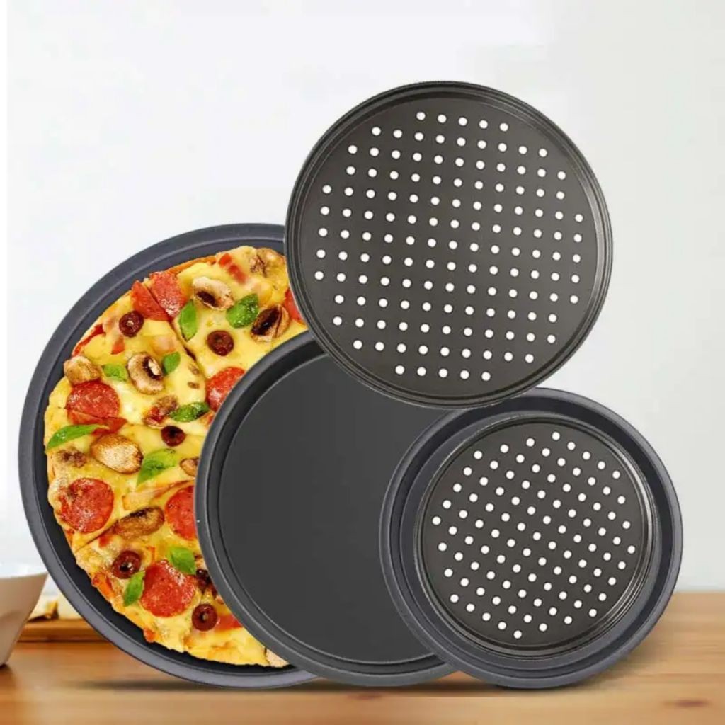 LOYANG PIZZA ANTI LENGKET DENGAN LUBANG | PIZZA PAN LOYANG OVEN PIZZA | LOYANG PIZZA 28cm