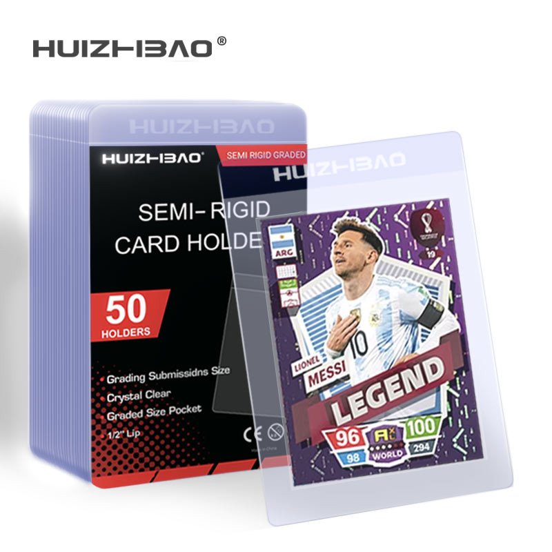 

50pcs Semi Rigid Card Holders - Sleeves Fit Standard Grading Cards Baseball Cards for Graded Card Submittions for mtg baseball