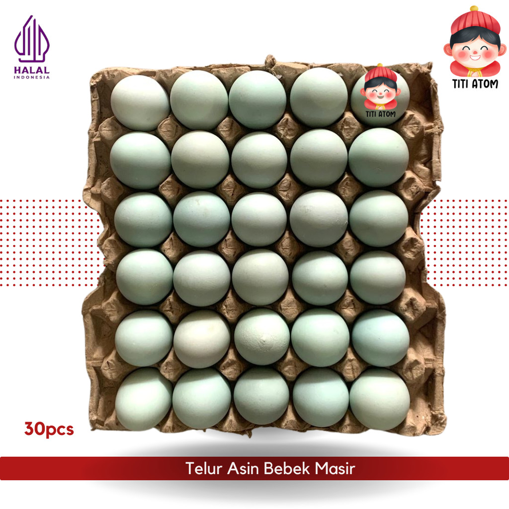 

Telur Asin Bebek Original Masir 30 Butir 1 Tray | Rasa Gurih Oranye Matang Siap Konsumsi