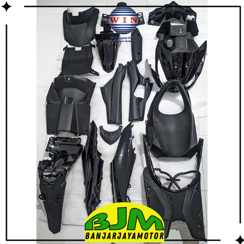 Full Body Beat FI CBS K25 2012 2013 2014 Hitam WIN | complete set bodi kasar halus motor honda injek