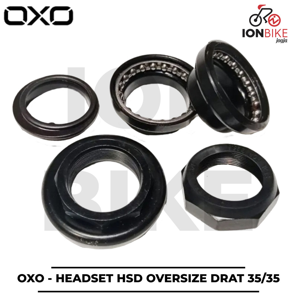 Headset OXO HSD Oversize Drat Cup 35mm 35 mm Fork Ulir 28.6 Head Set HS-D OS Luar Sepeda MTB Commute