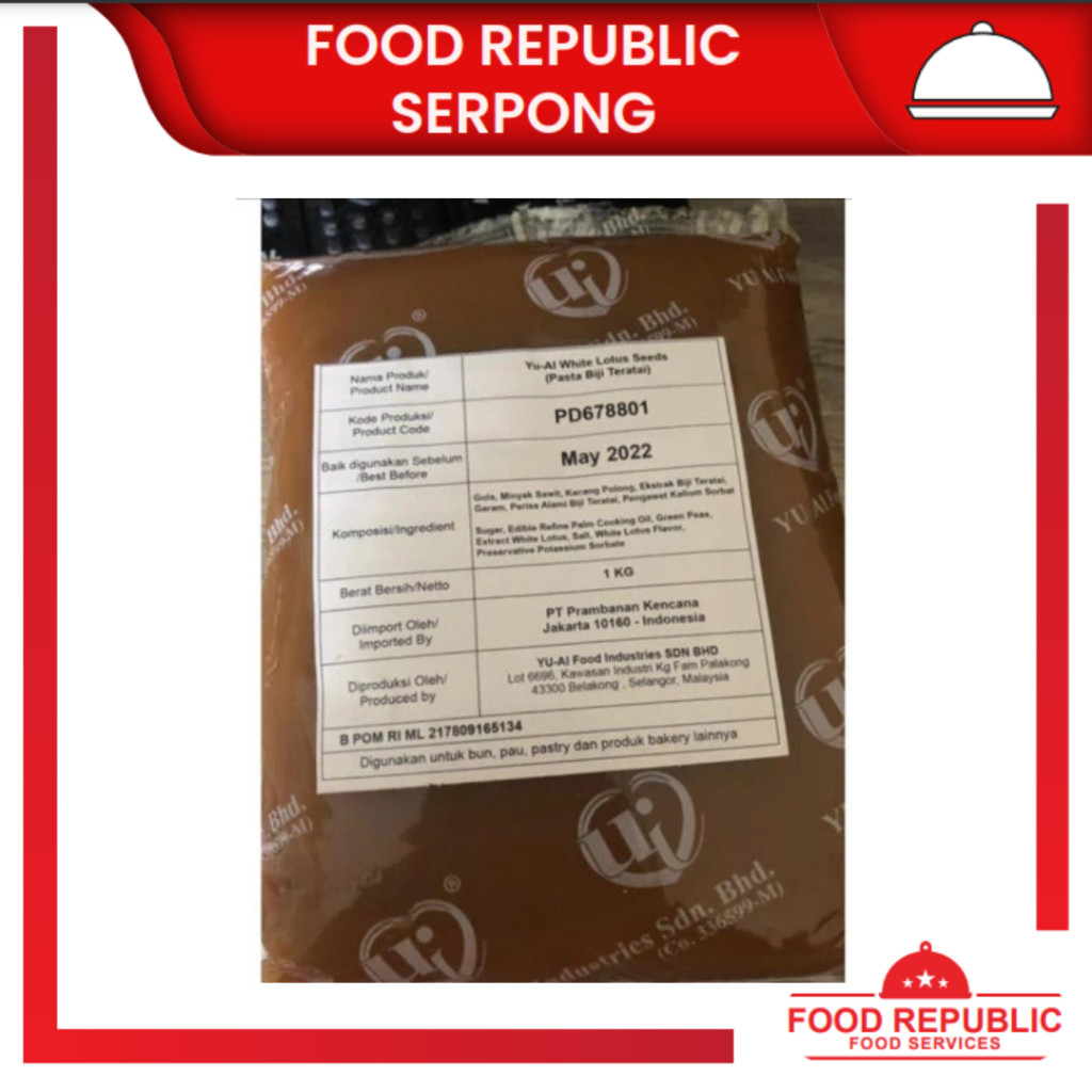 

YU AI WHITE LOTUS BEAN PASTE BUNGA LOTUS 1 KG