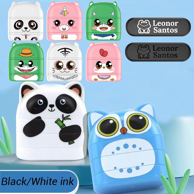 

Children's Name Seal Custom Double -layer black and white ink Student's Stamp Kindergarten Clothes Waterproof Name StickerStamp