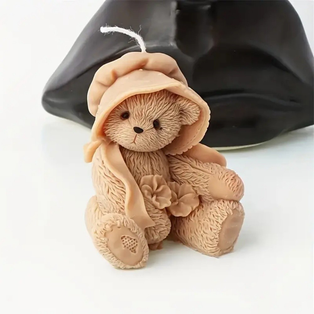 

3D Teddy Bear Silicone Candle Mold Animal Cute Couple Bears Epoxy Resin Mould Home Decor Soap Making Tools Romantic Wedding Gift