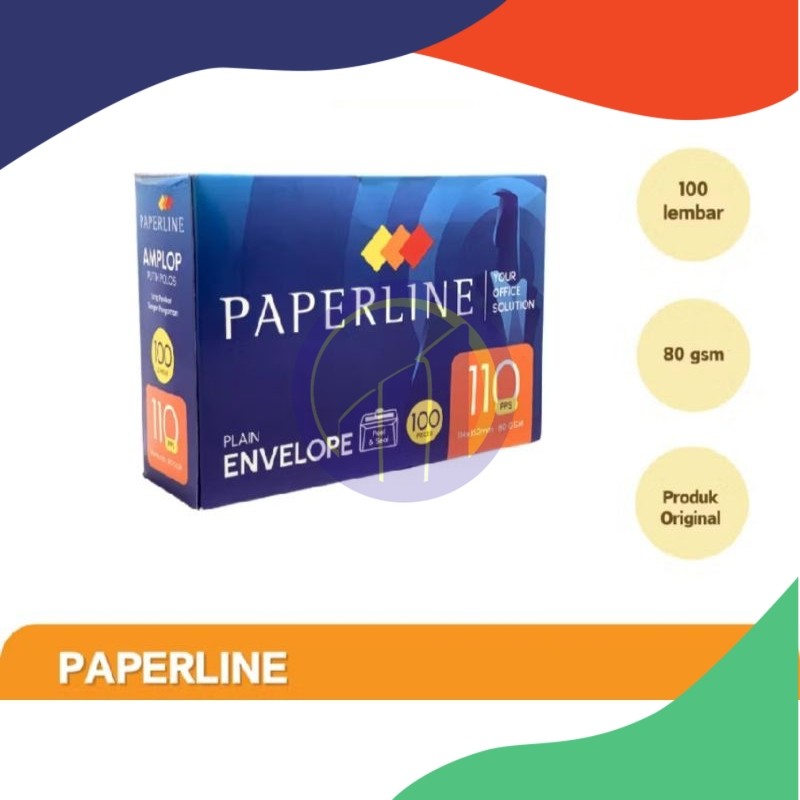 

(Box=100lbr) Paperline Amplop 110 Putih 80 gsm (MIN ORDER 5 BOX)