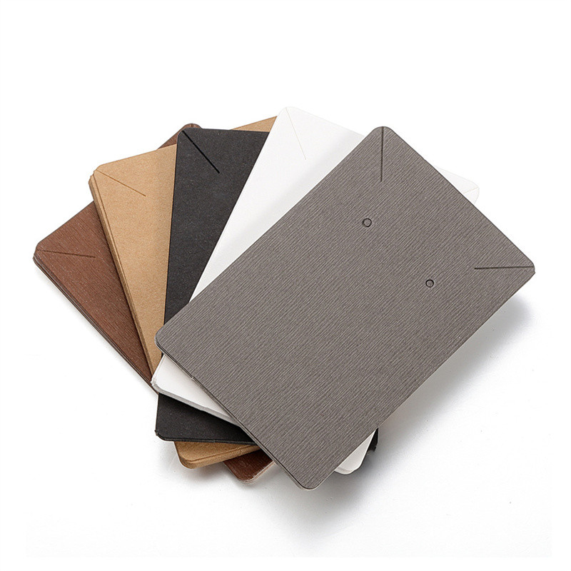 

50pcs/lot Kraft Paper Jewelry Display Cards Earrings Necklaces Pendant Packaging Cardboard Hang Tag Card 6*9cm