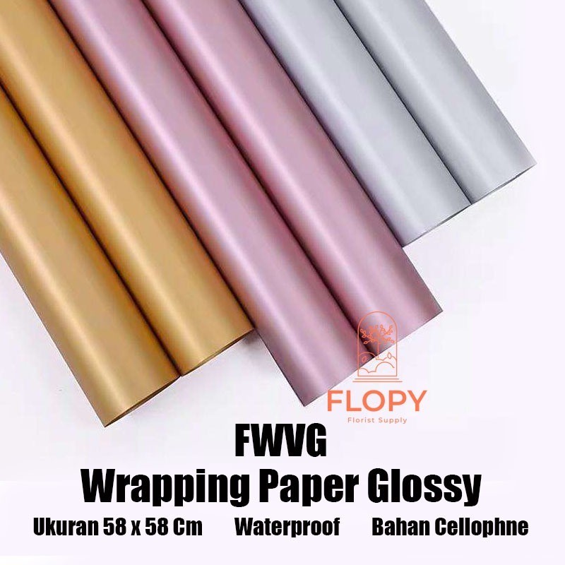 

[ 5 lembar ] FW-VG Wrapping Paper Glossy / Cellophane Wrapping Glossy