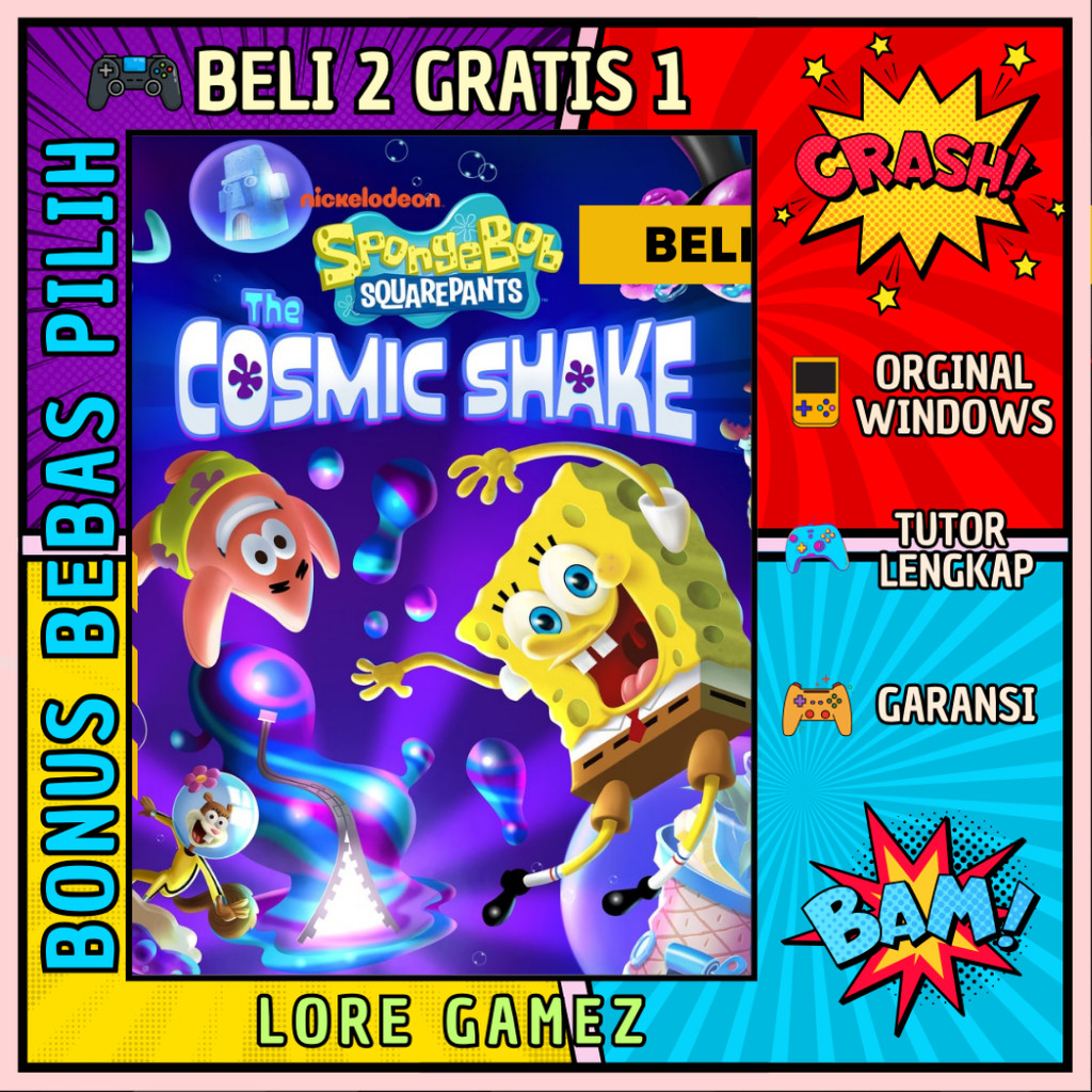 SPONGEBOB SQUAREPANTS THE COSMIC SHAKE - GAME PC - GAME LAPTOP - PC GAMES