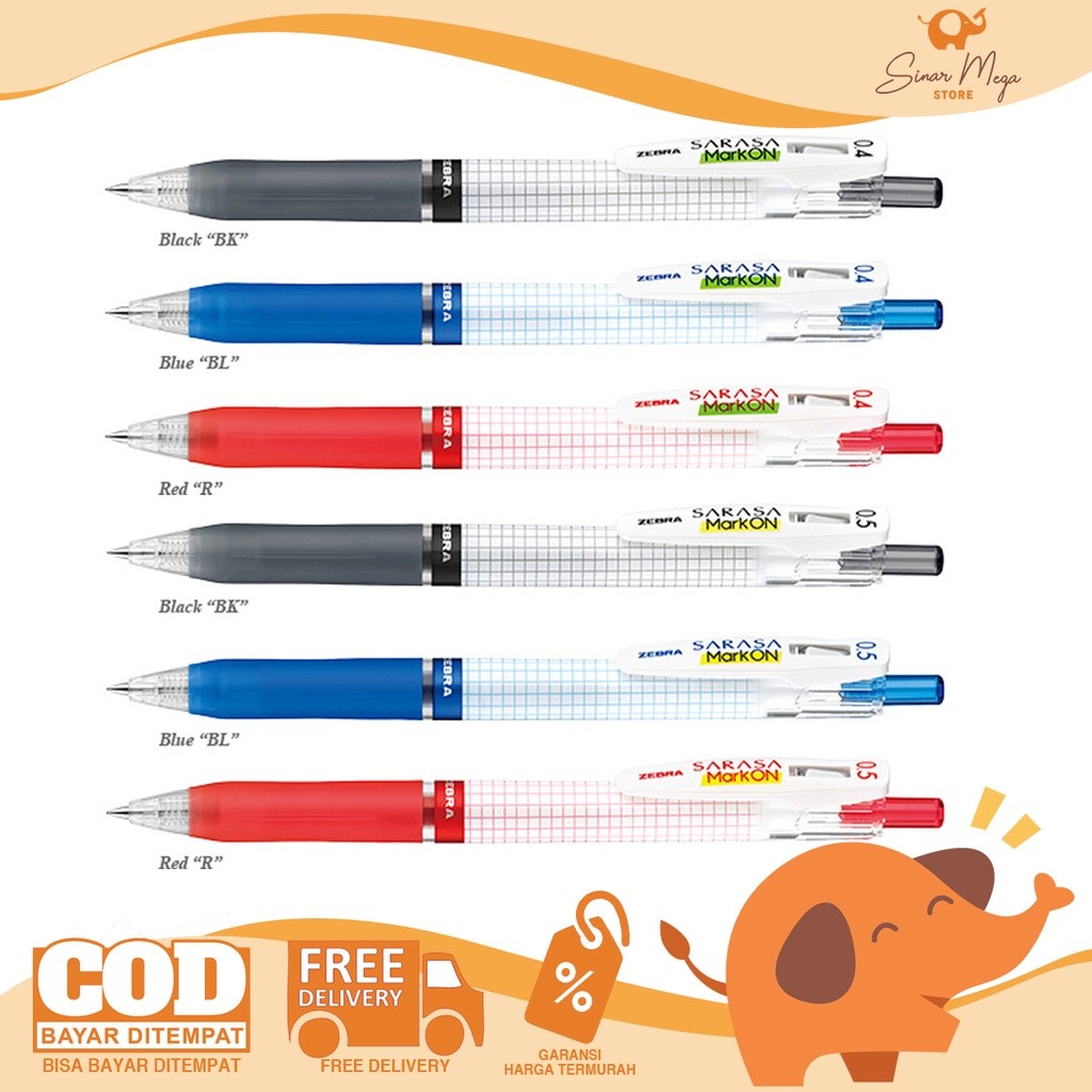 

Zebra Sarasa Gel Pen Clip Mark On Limited Edition Unik Lucu Murah