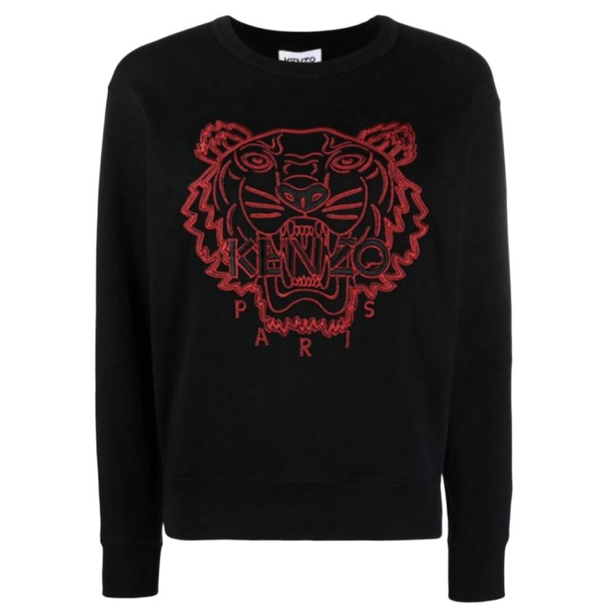 Kenzo Tiger Red Black Crewneck / Crewneck Branded Original