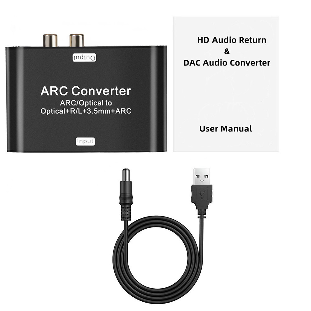 192Khz ARC Audio Extractor HDMI-Compatible ARC Return Extractor Digital To Analog Audio Converter Au
