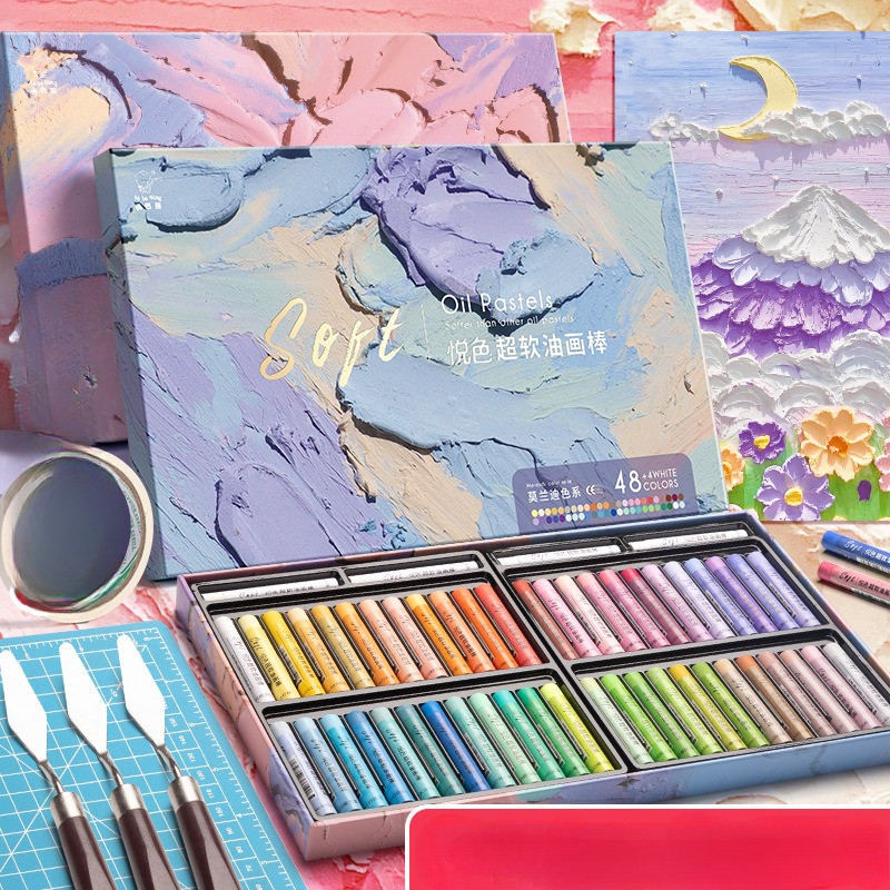 

Pensil Pastel Lukis Pensil Lilin Lembut Kertas Khusus Seni Set Alat Seni