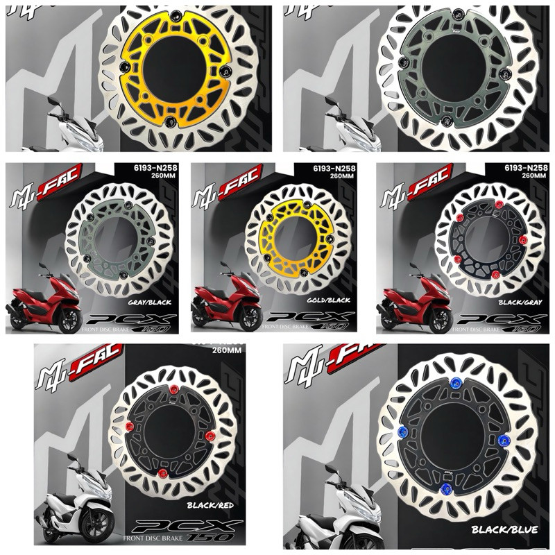 Disc MUFAC Depan PCX150 PCX160 260mm CNC Floting CNC Kembang PCX150 260mm 6195-N259 PCX160 260mm 619