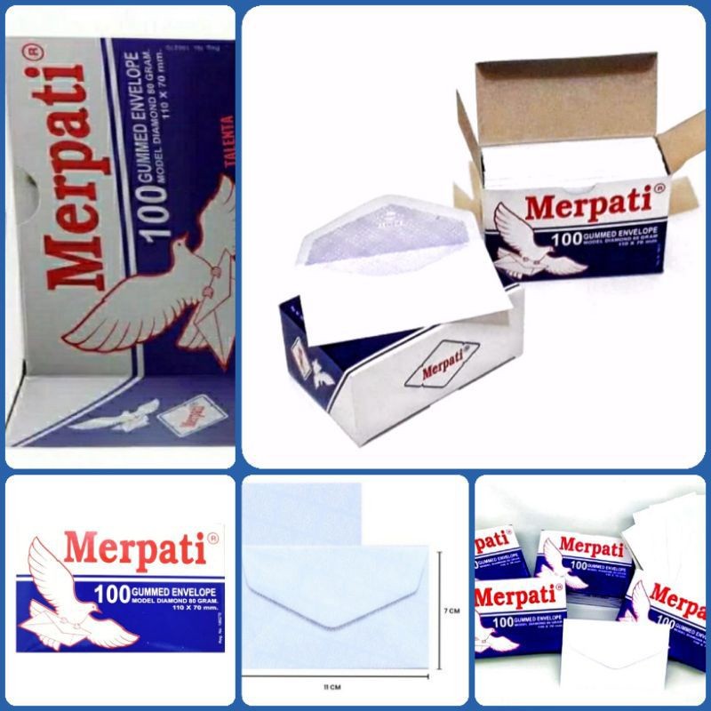 

Amplop Merpati kecil/visit Polos ( 1kotak/100lbr )