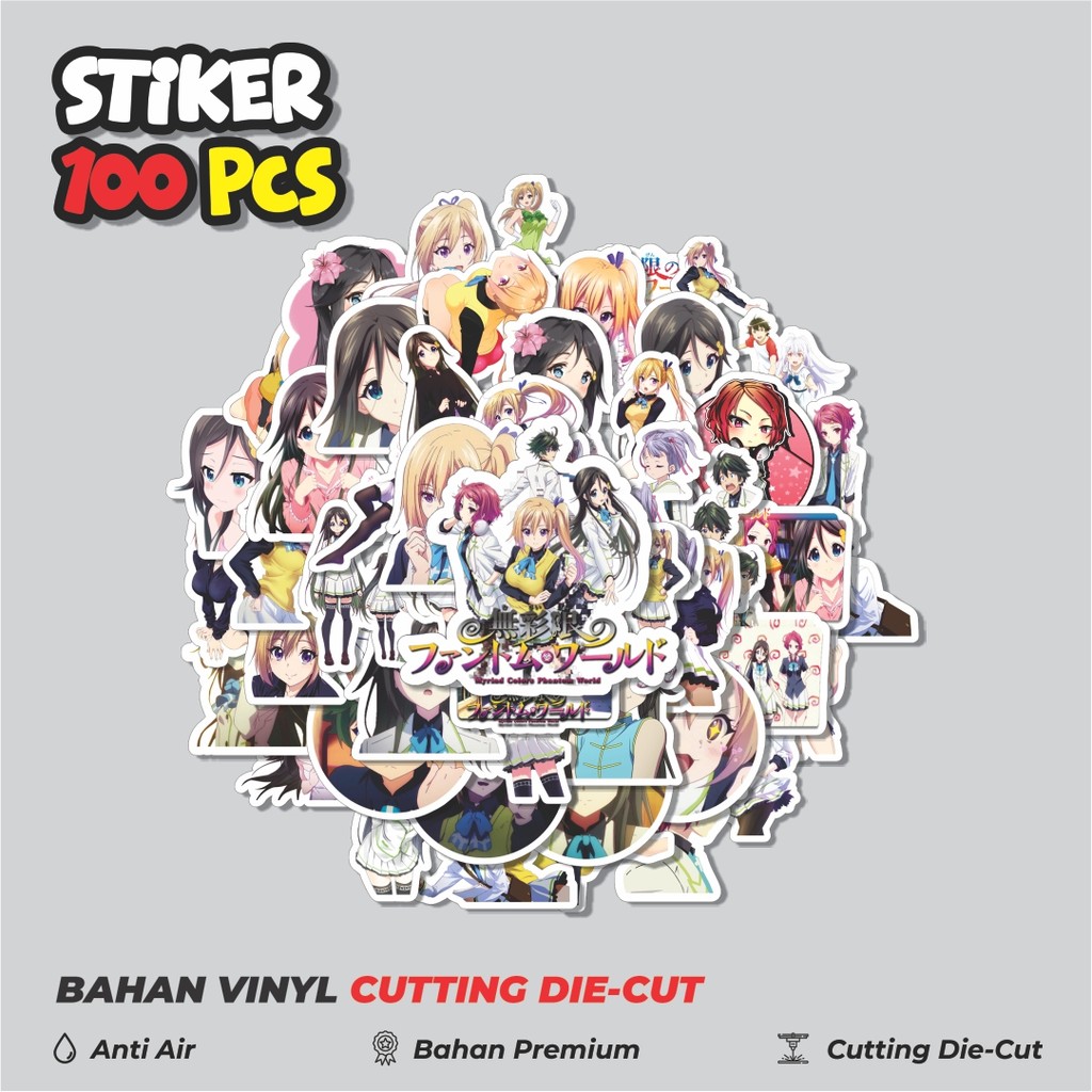 

Terbaru! 50 pcs Stiker Anime Series Myriad Colors Phantom World Dekorasi Lucu Kreatif untuk Notebook, Skateboard, HP