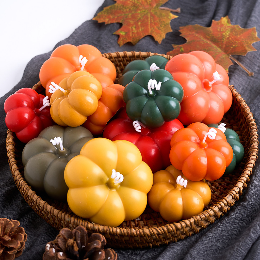 

Halloween Pumpkin Silicone Candle Mold DIY Handmade Simulation 3D Pumpkin Aromatic Candle Soap Craft Ornaments Mold Party Decor