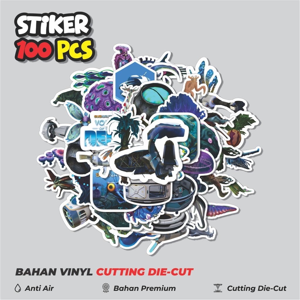 

Terbaru! 50 pcs Stiker Game Series Subnautica Karakter Mix 2 Dekorasi Lucu Kreatif untuk Notebook, Skateboard, HP