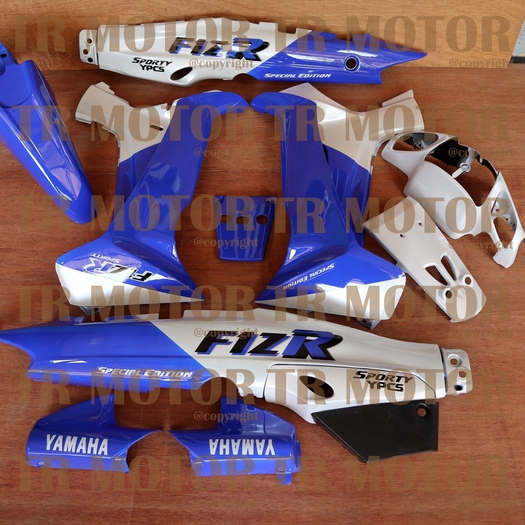 Cover Body Fizr Full Set Malboro Biru Full Set Halus Kasar Cover Bodi Yamaha Fiz r F1zr