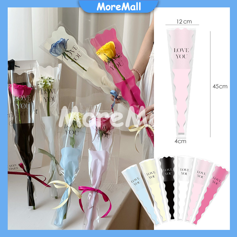 

50 pcs Love you Cellophane Single Rose Plastik Bungkus Bunga