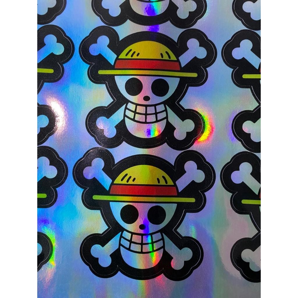 

Stiker Anime One Piece Vinyl Aesthetic Sticker Tumbler Monkey Mugiwara Laptop tutup bensin mobil Koper Anti Air