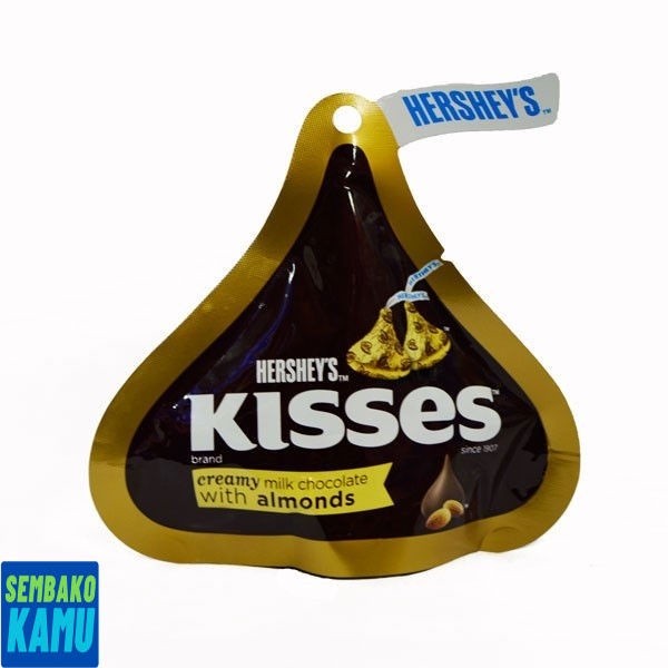 

Hershey Kisses Milk Chocolate Almonds 36 gr - Cokelat