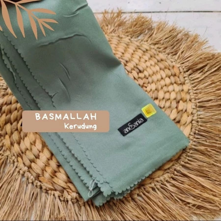 Kerudung Kondangan Mewah Premium Anti Letoy Warna Sage Green - 110x110cm