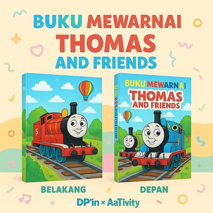 

DpinxAaTivityBuku Gambar Mewarnai [ THOMAS AND FRIENDS ] Anak Karakter Lucu – Edukasi & Hiburan Kreatif | Buku Aktivitas Belajar Menggambar untuk PAUD TK SD - A4