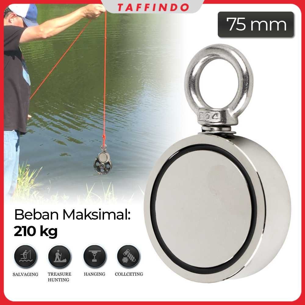 Taffware Magnet Gantungan Round Hook Strong Neodymium 75mm - D75