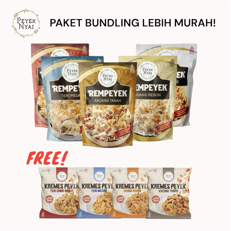 

PEYEK NYAI - Paket Bundling Rempeyek Semua Varian (BACA DESKRIPSI)