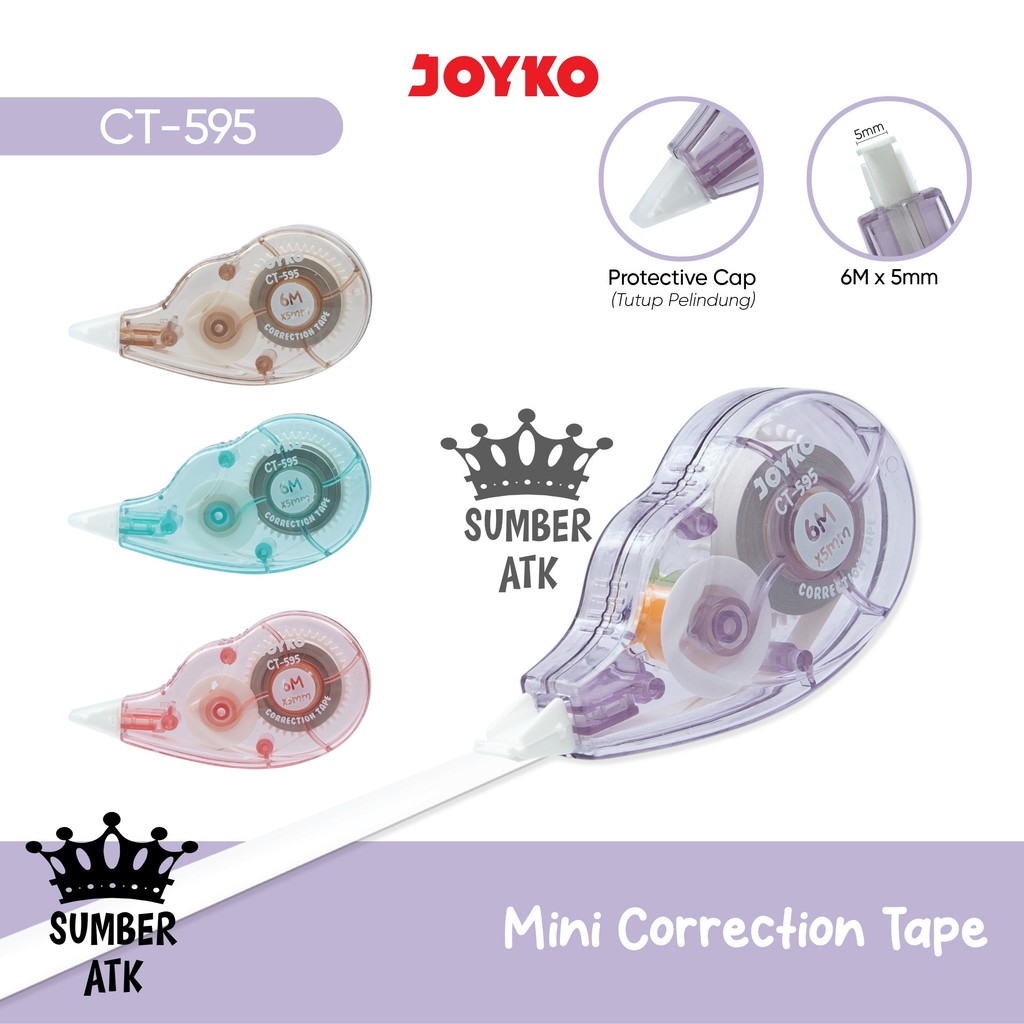 

Pita Koreksi Mini JOYKO Correction Tape CT-595 6 Meter
