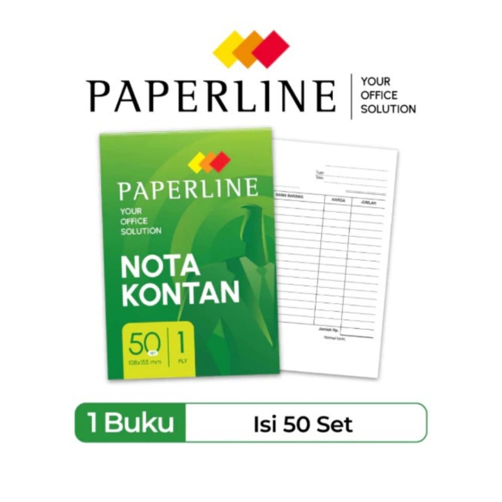 

Buku Nota Paperline K1 1 Rangkap / 1Ply Kecil isi 50 Lembar Atk