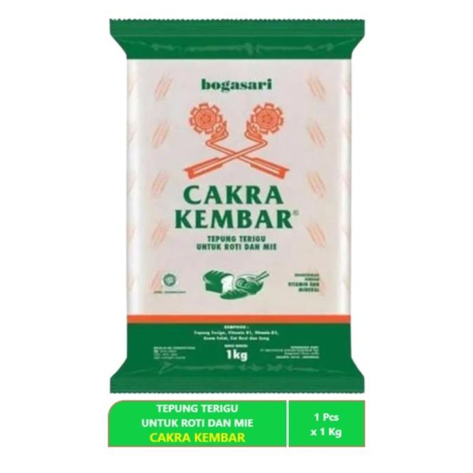 

Tepung Terigu Cakra Kembar 1 Kg