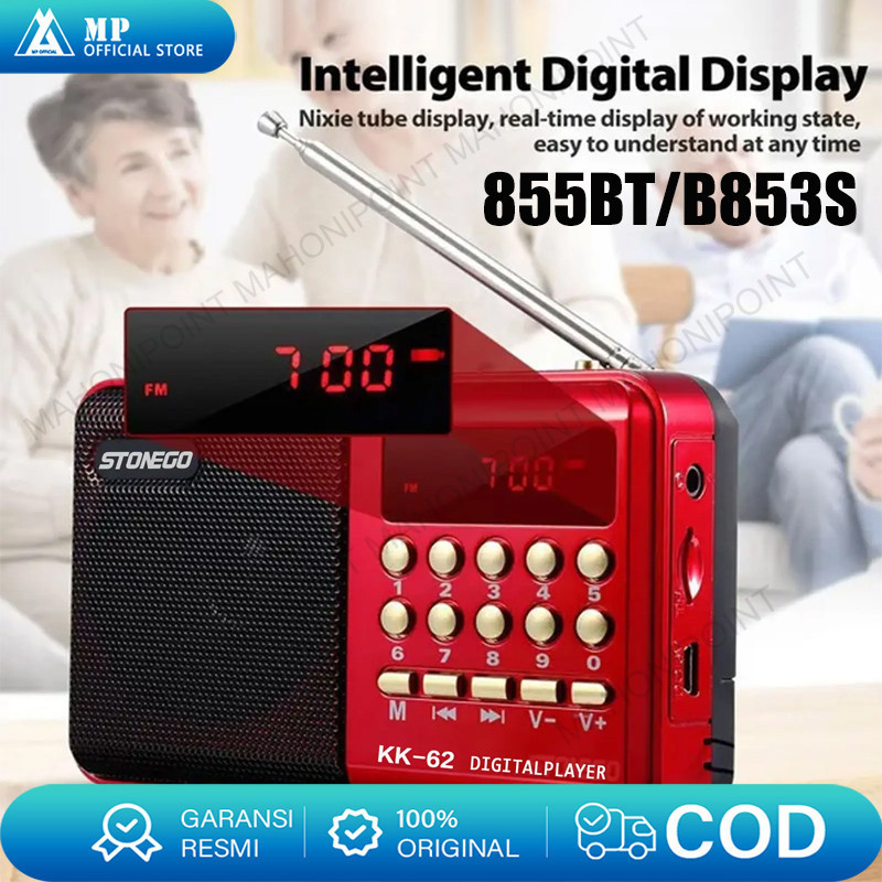 Radio FM Portable Bisa di Charge 855bt Bluetooth Digital Radio FM