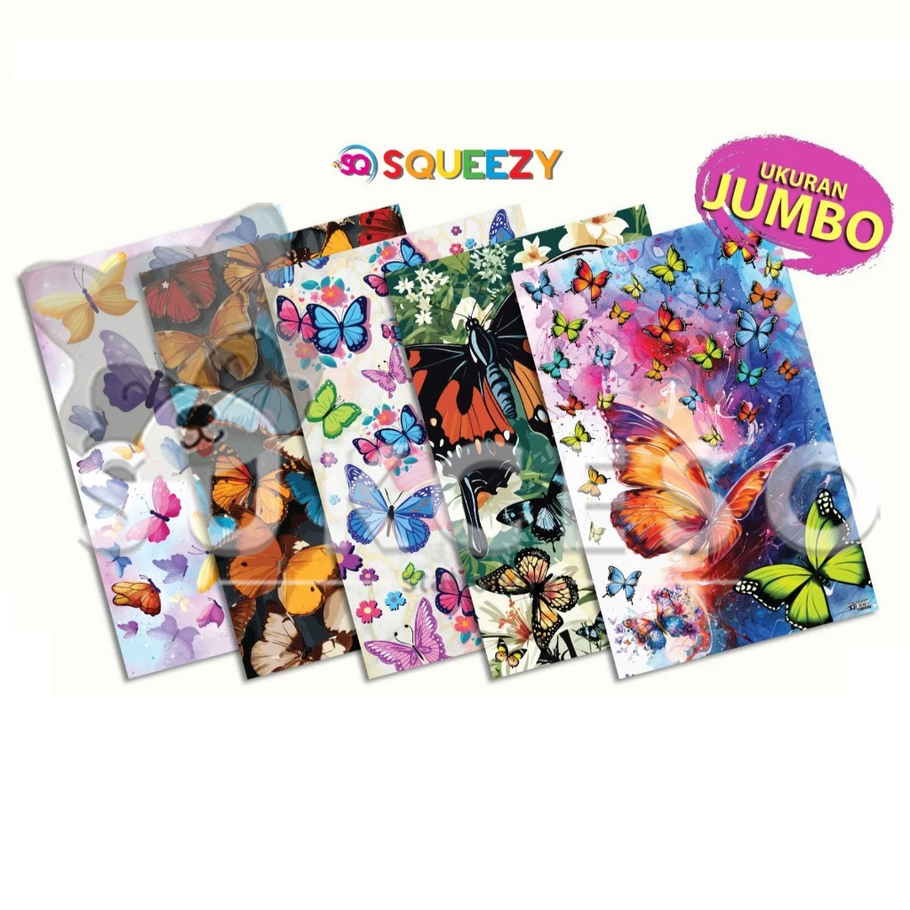 

SQUEEZY Kertas Kado JUMBO 65x100 cm - Kertas Hadiah SATUAN Murah