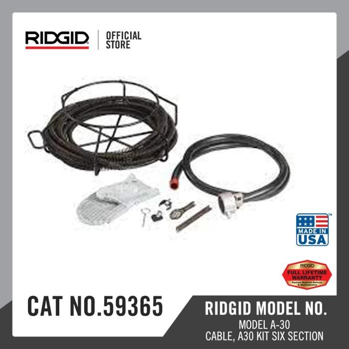 

READY Ridgid Cable Kit &tool Kit, A30 SixSections:C-8, 5/8"x71/2"-59365