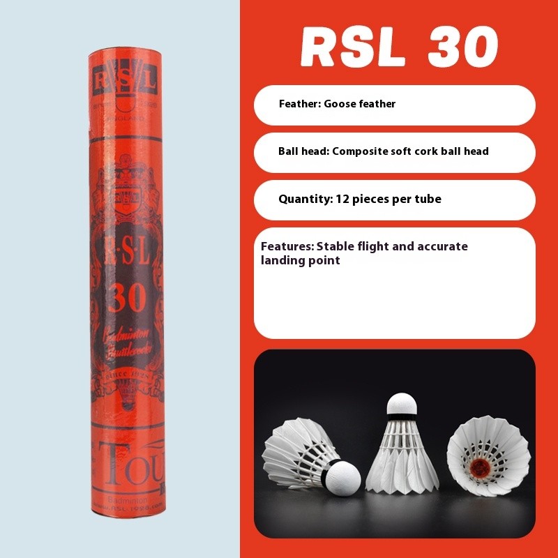 Badminton Shuttlecock Feather for Clubs&Training  RSL Goose Feather Badminton Ball Durable Shuttleco