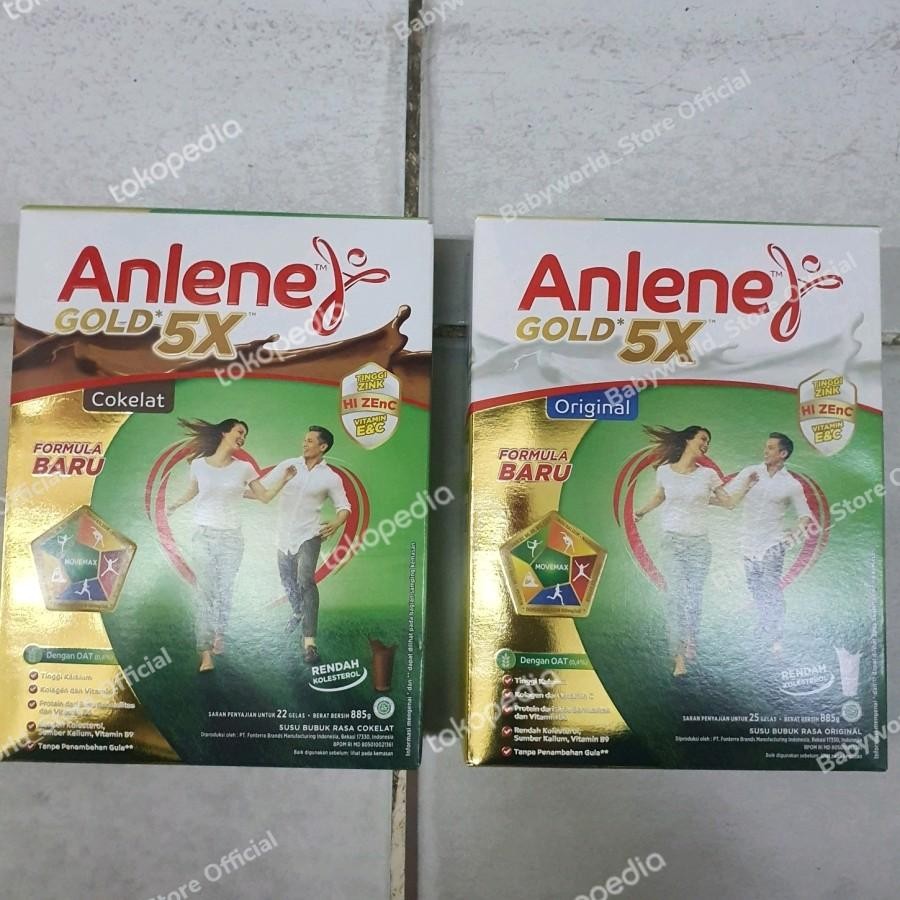 

Anlene Gold 5X Susu Bubuk Dewasa - Tulang & Sendi Coklat / Original / Vanila 885gr