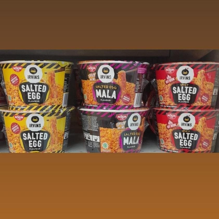 

Irvins Instant Fried Noodle Cup Mie Goreng Cup Telur Asin Rasa SALTED EGG / SPICY SALTED EGG / SALTED EGG MALA 100gr