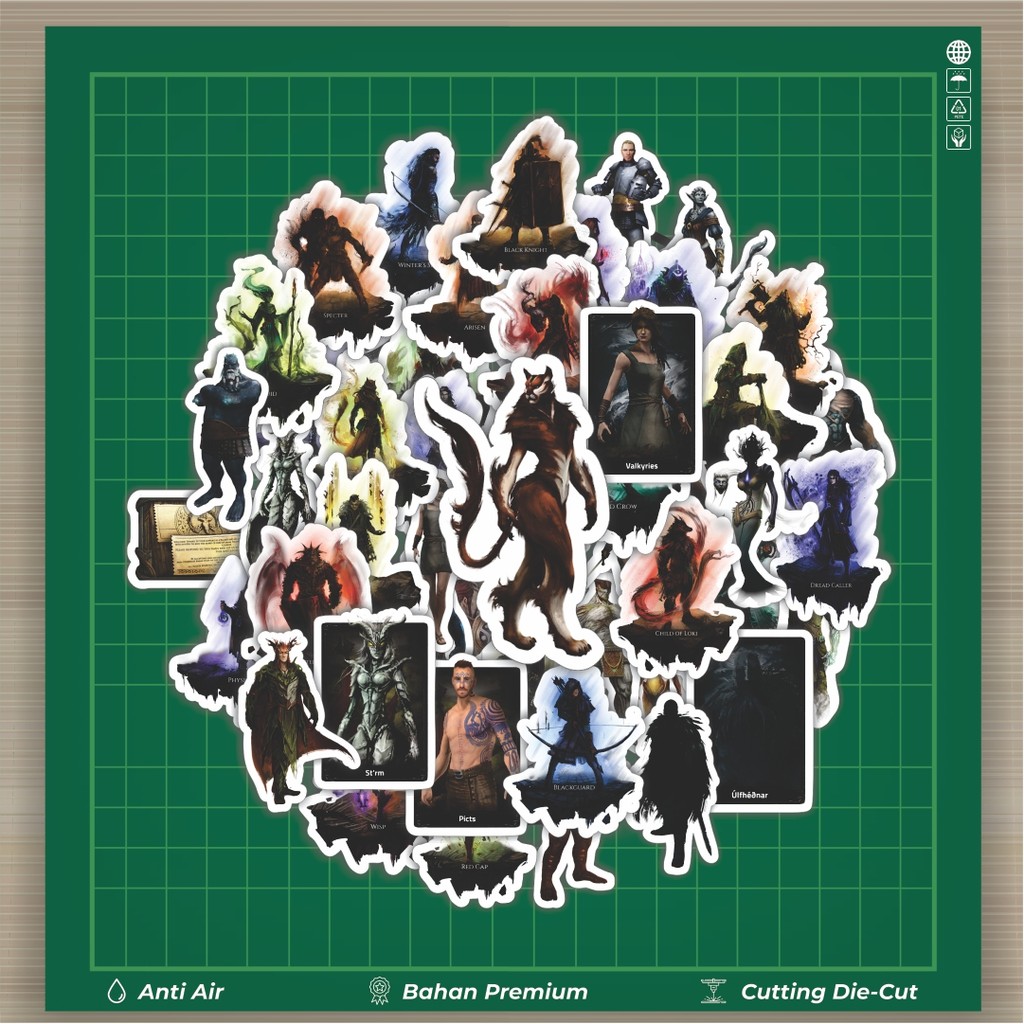 

HOT 50 PCS STIKER Stiker Game Series Chamelot Unchained Karakter MIX Stiker Fashion Cars Decal Dingin Kartu Album Custom Vinyl Anti Air- Sticker Aesthetic Buku Journal Koper Casing HP Tablet Laptop Helm Motor Botol Minum