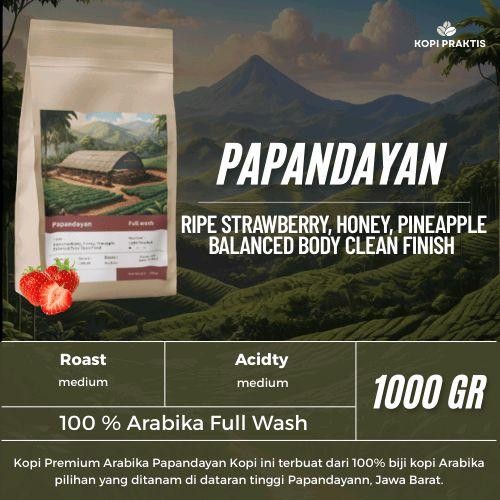 

ROASTED BEANS ARABIKA FULL WASH PAPANDAYAN 1000 GR | 1 KG | BIJI KOPI SANGRAI | Coffee - GILING HALUS