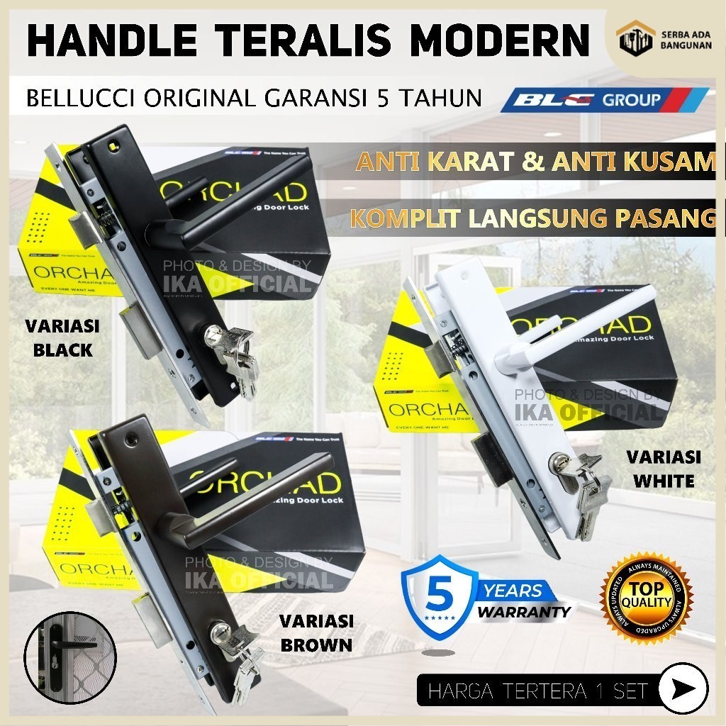 SAB Kunci Pintu Almunium Orchad P2 BL | Handle Pintu Almunium Orchad P2 | Kunci Orchad P2 kunci pint
